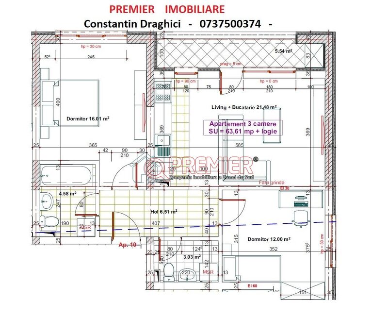 Metrou Aparatorii Patriei decomandat, bloc in constructie